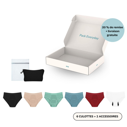 pack de 8 culottes anti fuite