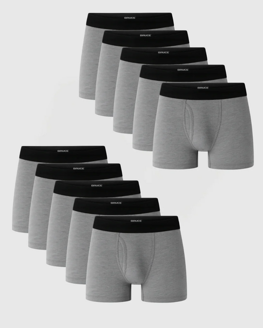 PACK DE 10 BOXER GRIS